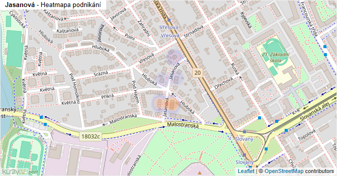 Jasanová - mapa podnikání