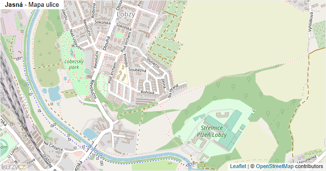 Jasná - mapa ulice