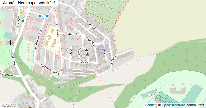 Jasná - mapa podnikání