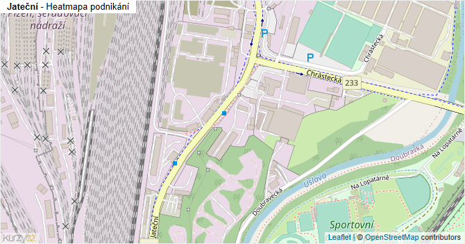 Jateční - mapa podnikání