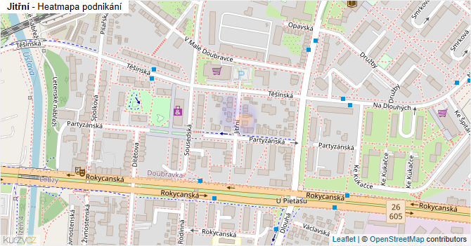 Jitřní - mapa podnikání
