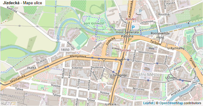 Jízdecká - mapa ulice