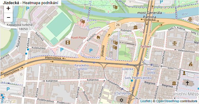 Jízdecká - mapa podnikání