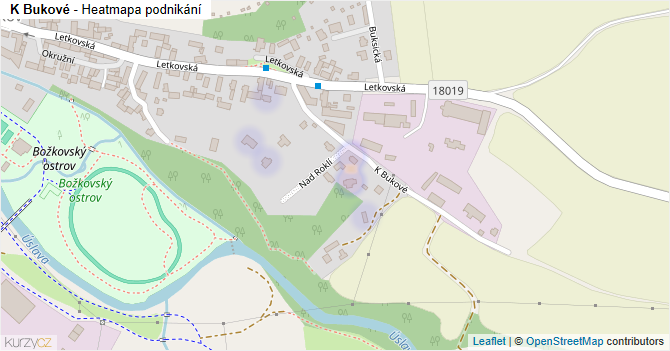 K Bukové - mapa podnikání