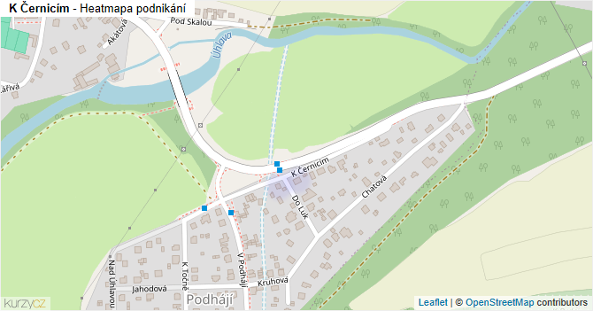 K Černicím - mapa podnikání