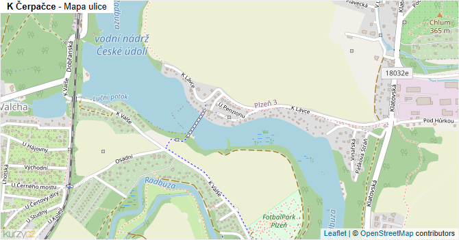 K Čerpačce - mapa ulice