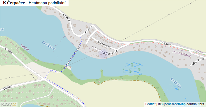 K Čerpačce - mapa podnikání