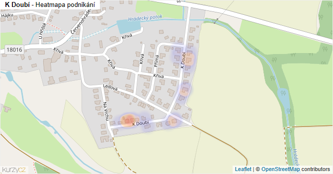 K Doubí - mapa podnikání