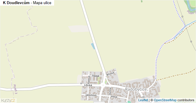 K Doudlevcům - mapa ulice