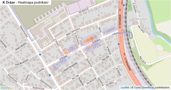 K Dráze - mapa podnikání
