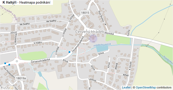 K Haltýři - mapa podnikání