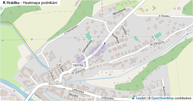 K Hrádku - mapa podnikání