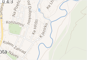 K Jezírku v obci Plzeň - mapa ulice