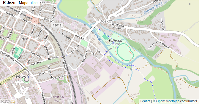K Jezu - mapa ulice