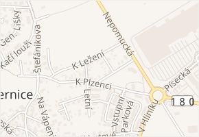 K Ležení v obci Plzeň - mapa ulice