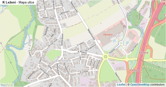 K Ležení - mapa ulice