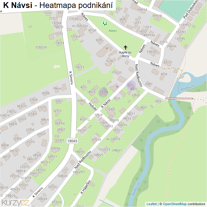 Mapa K Návsi - Firmy v ulici.