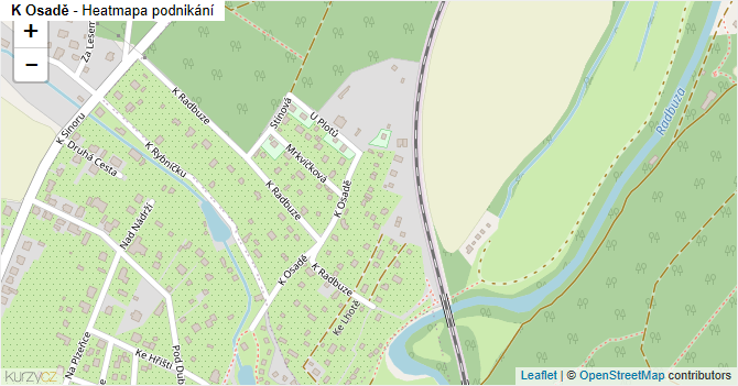 K Osadě - mapa podnikání