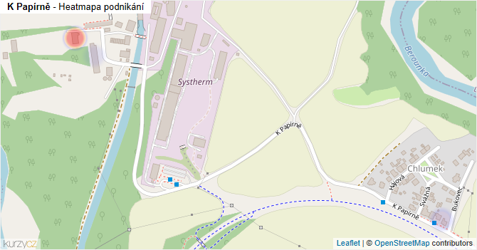 K Papírně - mapa podnikání
