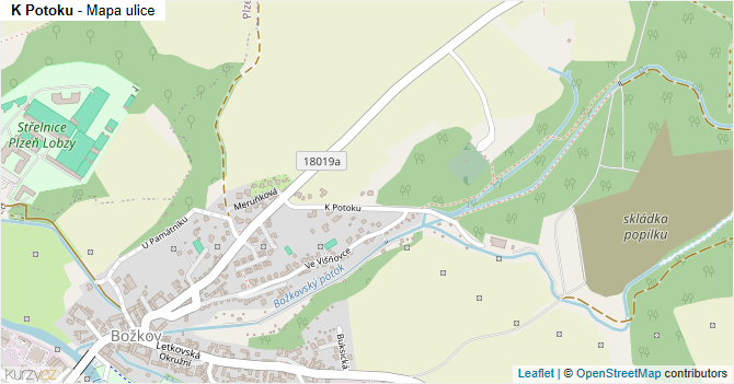 K Potoku - mapa ulice