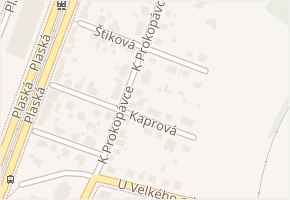 K Prokopávce v obci Plzeň - mapa ulice