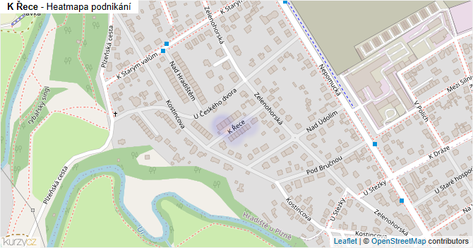 K Řece - mapa podnikání