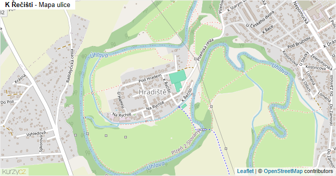 K Řečišti - mapa ulice