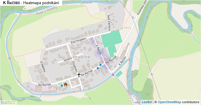 K Řečišti - mapa podnikání