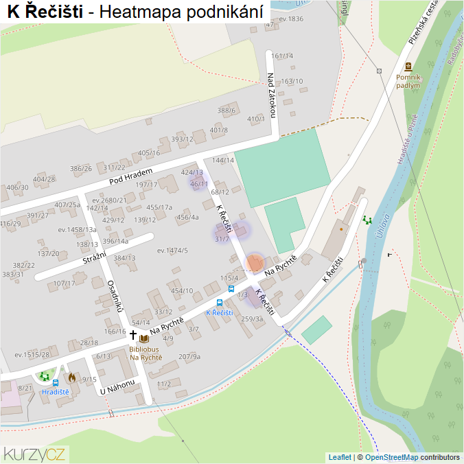 Mapa K Řečišti - Firmy v ulici.