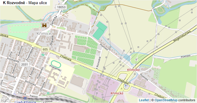 K Rozvodně - mapa ulice