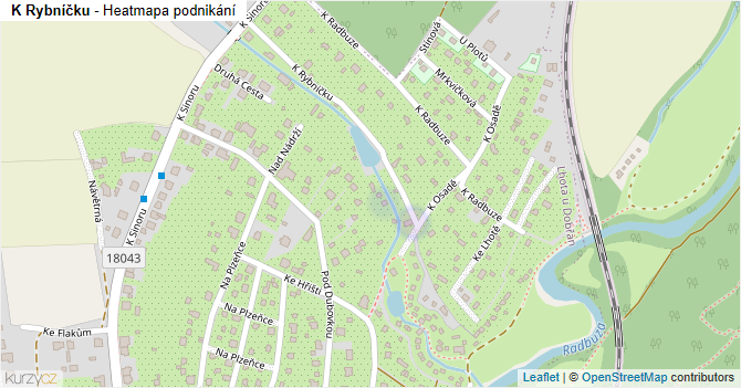 K Rybníčku - mapa podnikání