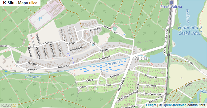 K Silu - mapa ulice