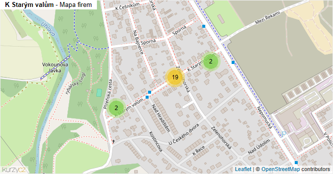 K Starým valům - mapa firem