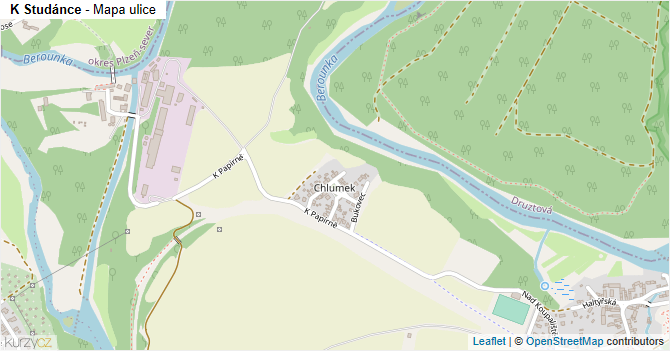 K Studánce - mapa ulice