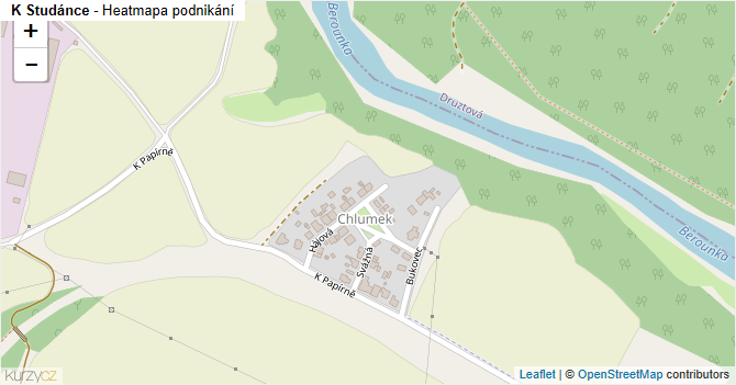 K Studánce - mapa podnikání