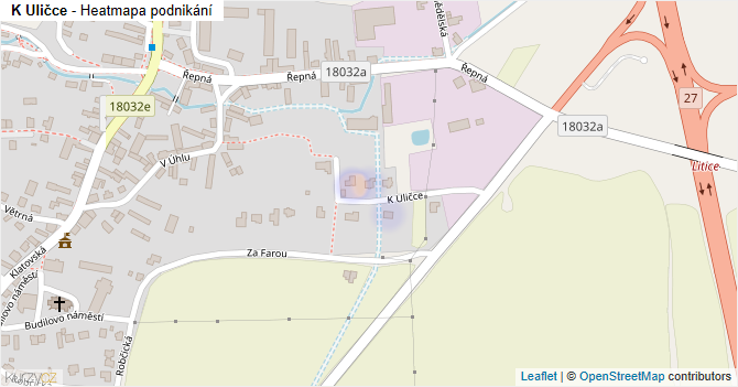 K Uličce - mapa podnikání