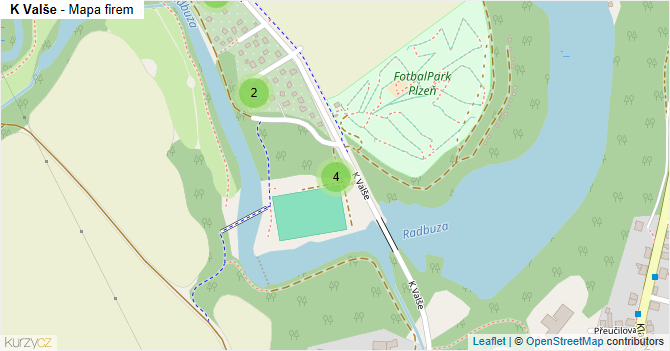 K Valše - mapa firem