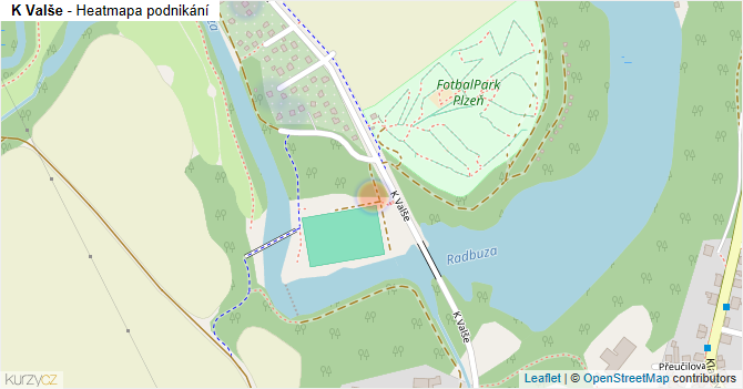 K Valše - mapa podnikání