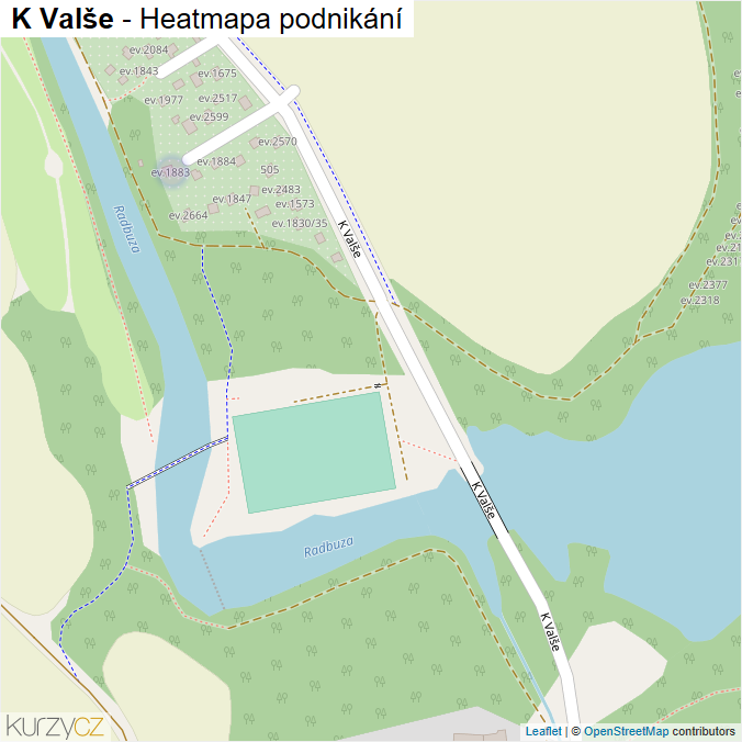 Mapa K Valše - Firmy v ulici.