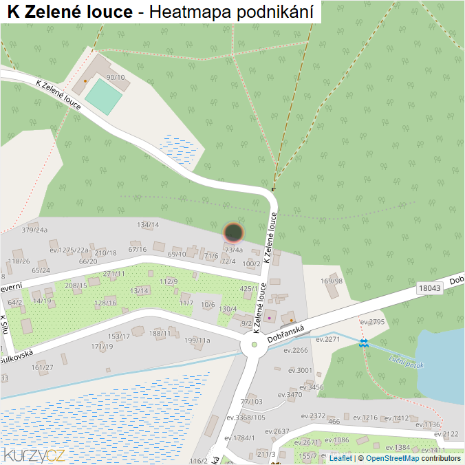 Mapa K Zelené louce - Firmy v ulici.