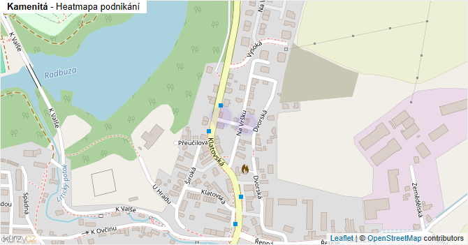 Kamenitá - mapa podnikání