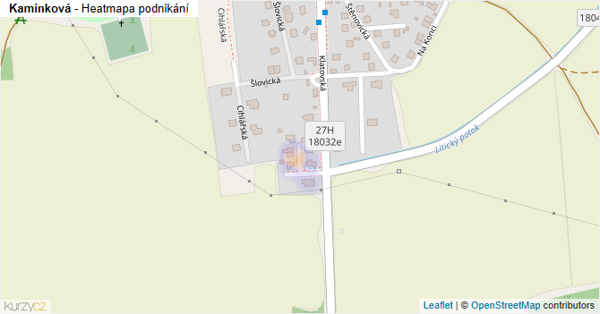 Kamínková - mapa podnikání