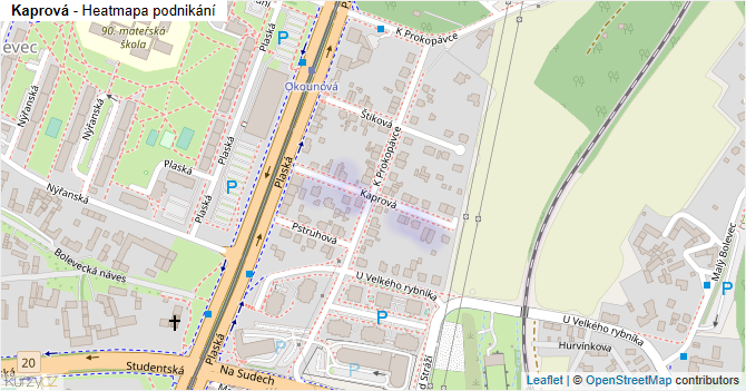 Kaprová - mapa podnikání