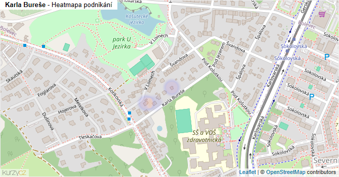 Karla Bureše - mapa podnikání