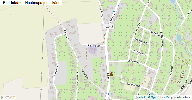 Ke Flakům - mapa podnikání