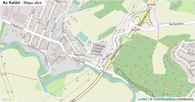 Ke Kališti - mapa ulice