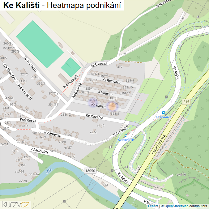 Mapa Ke Kališti - Firmy v ulici.