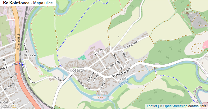 Ke Kolešovce - mapa ulice