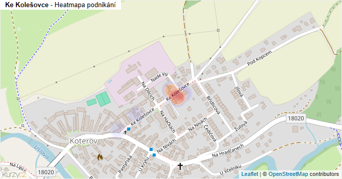 Ke Kolešovce - mapa podnikání