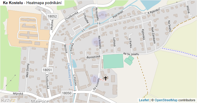 Ke Kostelu - mapa podnikání